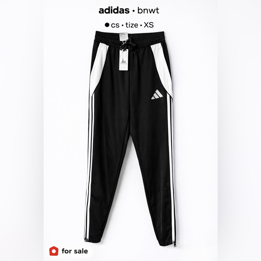 Adidas Black Track Pants w/ Side Zippers | BNWT | Size XS